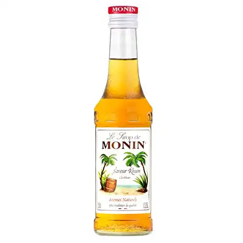 MONIN - Sirop Saveur Rhum pour Cocktail Sans Alcool, Mojito et Pina-Colada - Arômes Naturels - 25cl