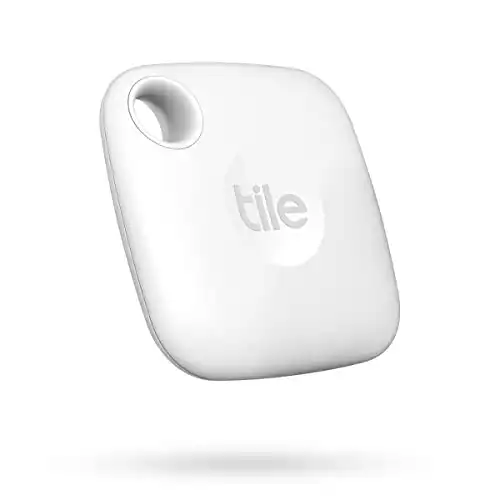 Tile Mate (2022) Localisateur d’article Bluetooth, Portée de 60 m, fonctionne avec Alexa et Google Home, Compatible avec iOS et Android, Blanc