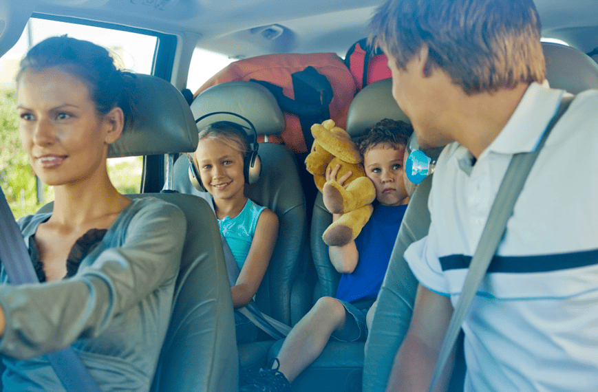 Long trajet en voiture avec des enfants